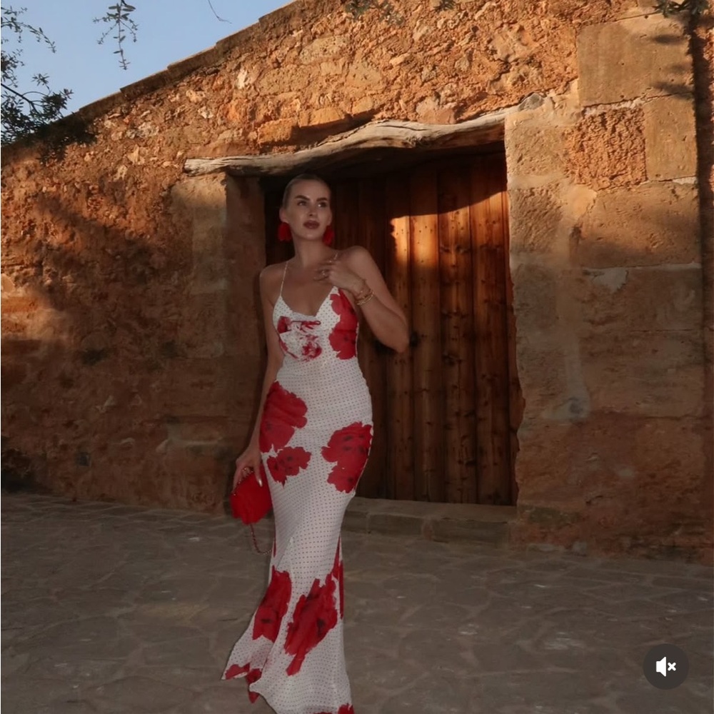 Zara FLORAL PRINT LONG DRESS